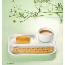 Белый цвет фарфоровой завтрак набор JX-BS605